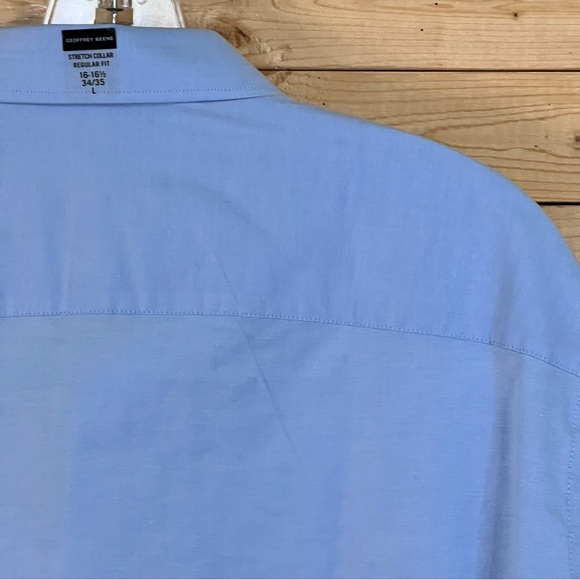 GEOFFREY BEENE Blue Stretch Collar Regular Fit Button Down Shirt NWT Mens size L - Picture 10 of 11